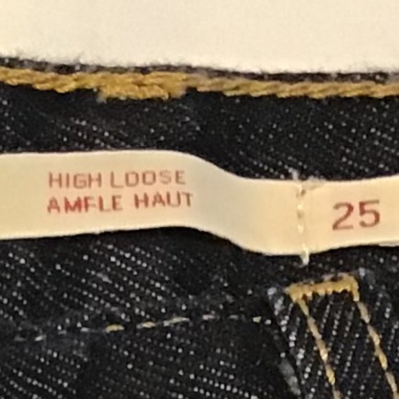 Levi's High Loose Ample Haut Jeans in Dark Blue Denim Wash - Picture 11 of 13